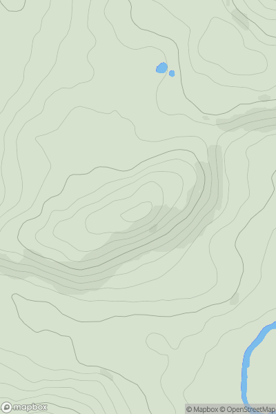 Thumbnail image for Long Hill [Bala to Welshpool] showing contour plot for surrounding peak